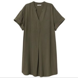 Short Sleeve V Neck Loose Shirt Dress Tunic Loose and Flowy!